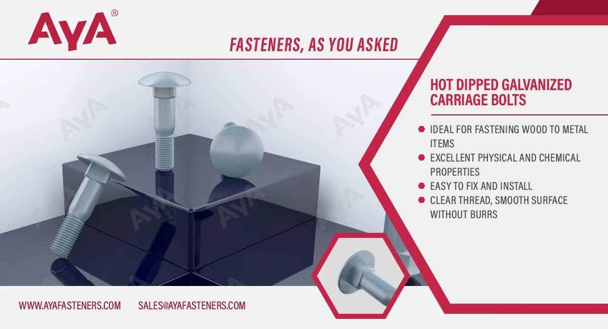 Hot Dipped Galvanized Carriage Bolts advantage